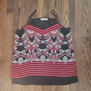 Bisou Bisou Black and Red Camisole Top